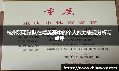 杭州羽毛球队在精英赛中的个人能力表现分析与点评